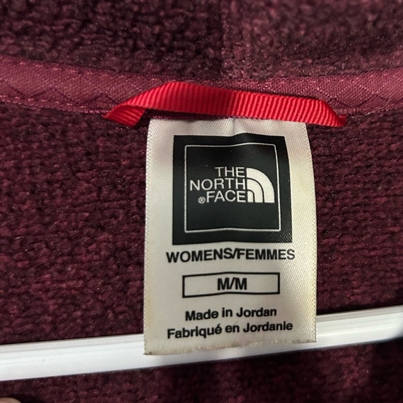 The North Face Crescent Sunshine Fleece Hoodie pullover Size Medium. Burgundy - Picture 5 of 14
